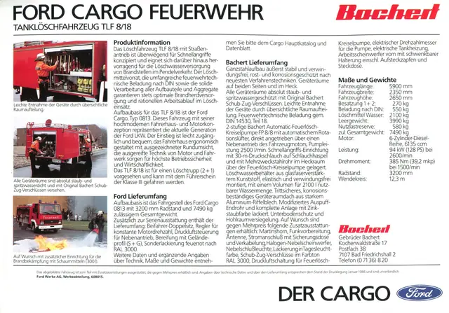Sie baute den Ford Cargo als Tanklöschfahrzeug TLF 8/18.